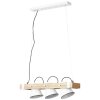 Brilliant Plow Hanglamp Hout donker, Wit, 3-lichts