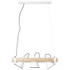Brilliant Plow Hanglamp Hout donker, Wit, 3-lichts