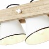 Brilliant Plow Hanglamp Hout donker, Wit, 3-lichts