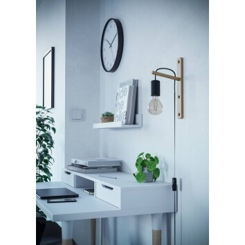 Eglo verlichting POCKLEY Plafondlamp, Wandlamp Bruin, Zwart, 1-licht