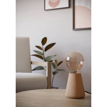 Eglo verlichting ASBY Tafellamp lichtbruin, 1-licht