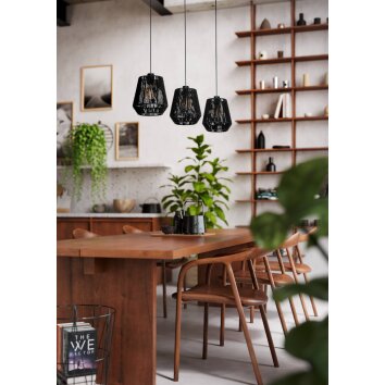 Eglo verlichting PERSLEY Hanglamp Zwart, 3-lichts