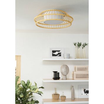 Eglo verlichting YUKU-Z Plafondlamp, Wandlamp LED Wit, 1-licht, Kleurwisselaar