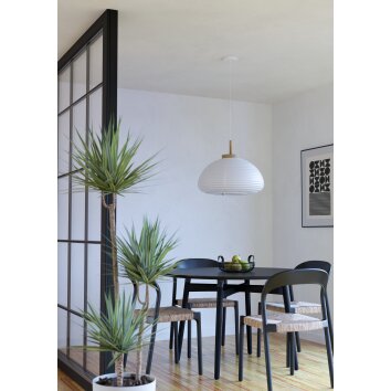 Eglo verlichting SUMMERHILL Hanglamp Bruin, Wit, 1-licht