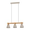 Eglo verlichting CAWTON Hanglamp Bruin, Staal geborsteld, 3-lichts