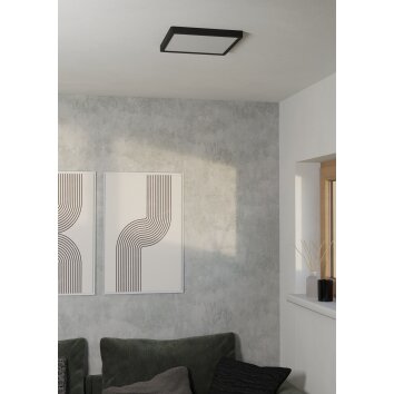 Eglo verlichting EGLO Plafondlamp LED Zwart, Kleurwisselaar