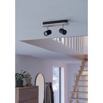Eglo verlichting RIMBOCCHI Plafondlamp, Plafondspot LED Bruin, Zwart