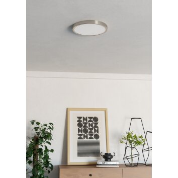 Eglo verlichting EGLO Plafondlamp LED Nikkel mat, Kleurwisselaar
