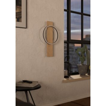 Eglo verlichting BOYAL Wandlamp LED Bruin, Zwart