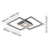 Eglo verlichting MARINELLO Plafondlamp LED Bruin, Zwart, Afstandsbediening