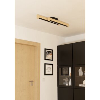 Eglo verlichting CAMACHO Plafondlamp LED Bruin, Zwart