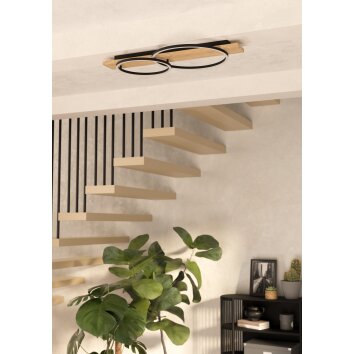 Eglo verlichting BOYAL Plafondlamp LED Bruin, Zwart