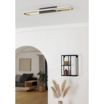 Eglo verlichting CONIVARENA Plafondlamp LED Zwart, Kleurwisselaar