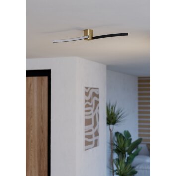 Eglo verlichting AIETA Plafondlamp LED Messing, Zwart