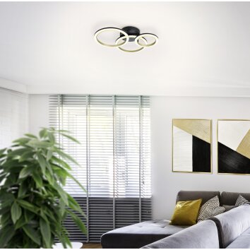 Eglo verlichting CALLIERA Plafondlamp LED Messing, Zwart