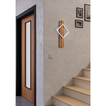 Eglo verlichting BOYAL Wandlamp LED Bruin, Zwart