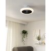 Eglo verlichting mit Plafondventilator met verlichting LED Zwart, Wit, Afstandsbediening