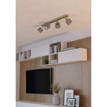 Eglo verlichting BELLIZZI Plafondlamp, Plafondspot Nikkel mat