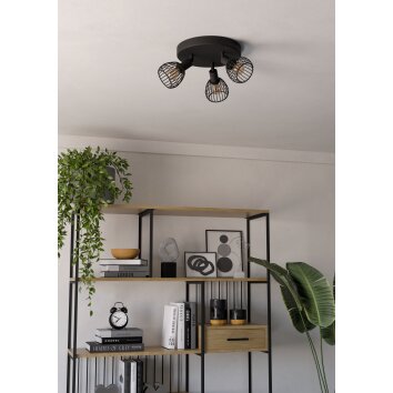 Eglo verlichting SONNINO Plafondlamp, Plafondspot Zwart