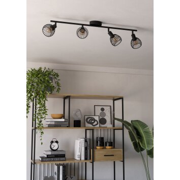 Eglo verlichting SONNINO Plafondlamp, Plafondspot Zwart