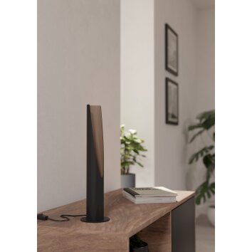 Eglo verlichting BARBOTTO Tafellamp LED Bruin, Zwart