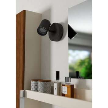 Eglo verlichting EGLO Plafondspot, Wandlamp Zwart