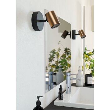 Eglo verlichting EGLO Plafondspot, Wandlamp Brons, Zwart