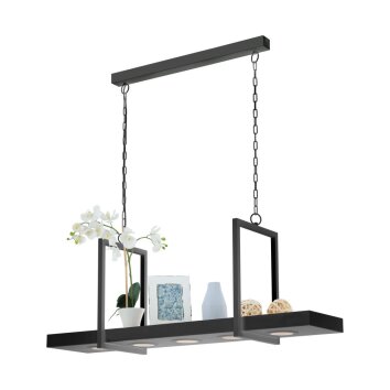 Eglo Hanglamp LED Zwart, 6-lichts, Afstandsbediening, Kleurwisselaar