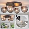 Chehalis Plafondlamp, Kogellampje Rookkleurig, 4-lichts