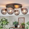 Chehalis Plafondlamp, Kogellampje Rookkleurig, 4-lichts