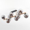 Gastor Plafondlamp, Kogellampje Goud, Zwart, 10-lichts