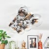 Gastor Plafondlamp, Kogellampje Goud, Zwart, 10-lichts