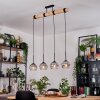 Koyoto Hanglamp, Kogellampje, Hanglamp Natuurlijke kleuren, Zwart, 4-lichts