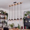 Koyoto Hanglamp, Kogellampje, Hanglamp Natuurlijke kleuren, Zwart, 5-lichts