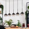 Koyoto Hanglamp, Kogellampje, Hanglamp Natuurlijke kleuren, Zwart, 5-lichts