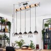 Koyoto Hanglamp, Kogellampje, Hanglamp Natuurlijke kleuren, Zwart, 5-lichts