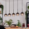 Koyoto Hanglamp, Kogellampje, Hanglamp Natuurlijke kleuren, Zwart, 5-lichts