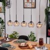 Koyoto Hanglamp, Kogellampje, Hanglamp Natuurlijke kleuren, Zwart, 5-lichts