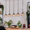 Koyoto Hanglamp, Kogellampje, Hanglamp Natuurlijke kleuren, Zwart, 5-lichts
