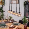 Koyoto Hanglamp, Kogellampje, Hanglamp Natuurlijke kleuren, Zwart, 5-lichts