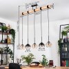 Koyoto Hanglamp, Kogellampje, Hanglamp Natuurlijke kleuren, Zwart, 5-lichts