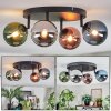 Chehalis Plafondlamp, Kogellampje Blauw, Chroom, Groen, Koperkleurig, Rookkleurig, 4-lichts
