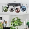 Chehalis Plafondlamp, Kogellampje Blauw, Chroom, Groen, Koperkleurig, Rookkleurig, 4-lichts