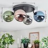 Chehalis Plafondlamp, Kogellampje Blauw, Chroom, Groen, Koperkleurig, Rookkleurig, 4-lichts