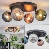 Chehalis Plafondlamp, Kogellampje Blauw, Groen, Koperkleurig, Rookkleurig, 4-lichts