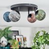 Chehalis Plafondlamp, Kogellampje Blauw, Groen, Koperkleurig, Rookkleurig, 4-lichts