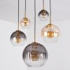 Koyoto Hanglamp, Kogellampje, Hanglamp Goud, Zwart, 5-lichts