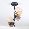 Chehalis Plafondlamp, Kogellampje 33 cm Amber, Rookkleurig, 4-lichts