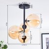 Chehalis Plafondlamp, Kogellampje 33 cm Amber, 4-lichts