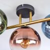 Koyoto Plafondlamp, Kogellampje Goud, Zwart, 3-lichts